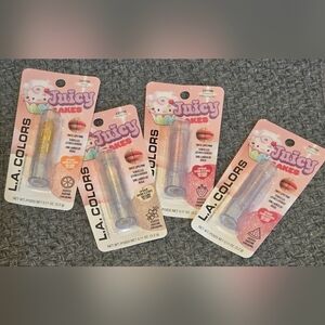 L.A. Colors Juicy Cakes Shimmer PH Reactive Lip Balms Bundle (Pack of 4)